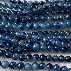 AAA echte natuurlijke duivelsblauwe aquamarijn edelsteen gladde ronde kralen 6 mm