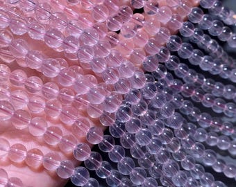 AAAA Genuine Natural Starlight Rose Quartz Gemstone Round Beads 5MM (90PCS)