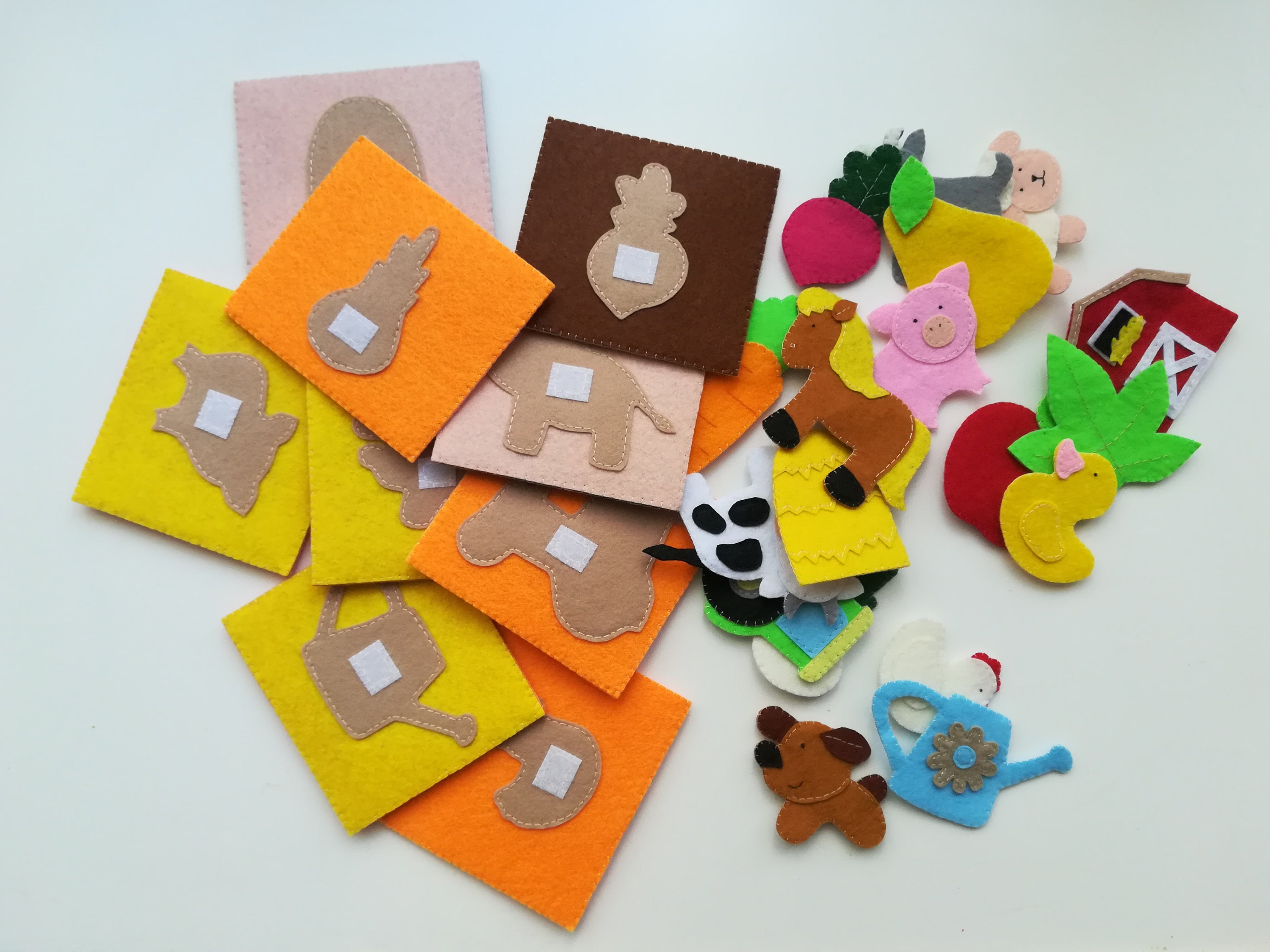 Felt activity game felt matching game shape matching Etsy