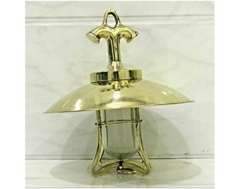 1 piece of Replica Nautical Style Hanging Brass Bulkhead Retro Ship Light & Shade