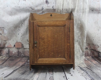 vintage small wooden display cabinet with door,curio cabinet,bathroom cabinet,medicine cabinet,wall cabinet,vintage furniture,home decor