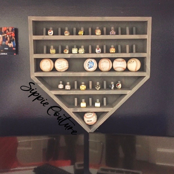 LARGE Baseball Display Case and Gameball and/or Championship Ring Display Case