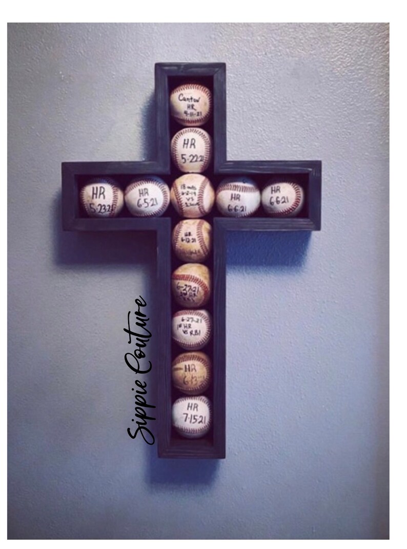 Cross Baseball Display Case Etsy