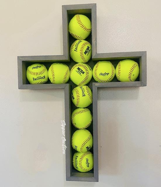 Cross Softball Display Case - Etsy