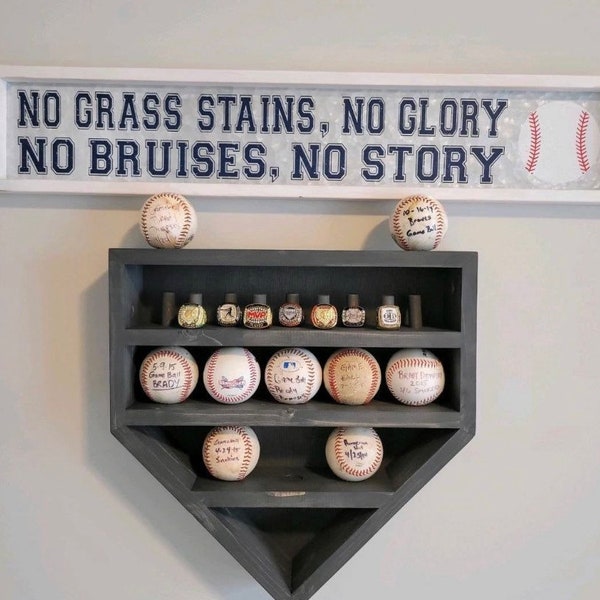 Baseball Display Case and Game ball and/or Championship Ring Display case