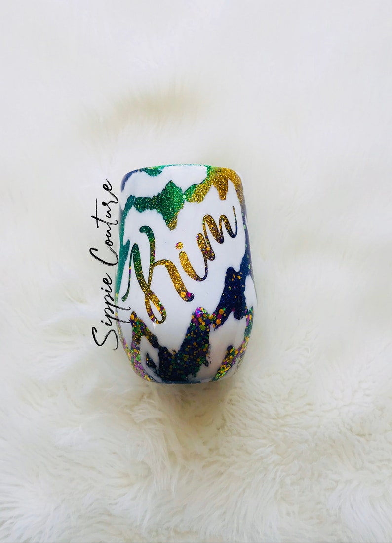 Name only Mardi Gras tumbler