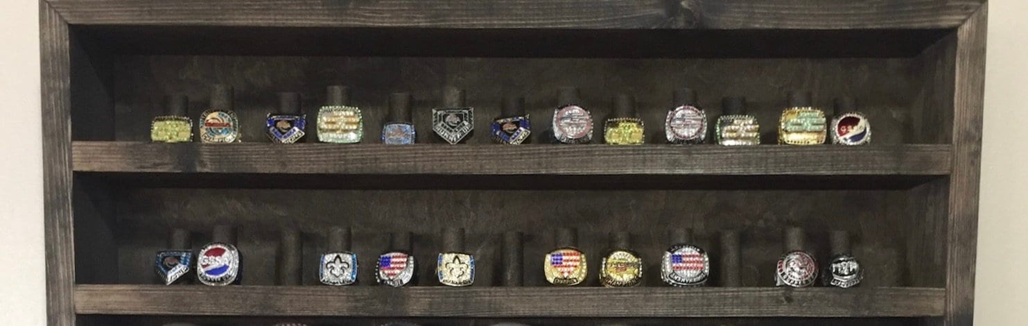 Two Tiered Shadow Box Championship Ring Display Case - Etsy