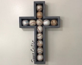 Cross Baseball Display Case