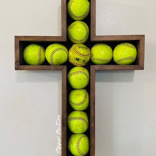 Cross Softball Display Case