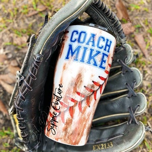 Baseball Dad Coach Tumbler