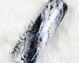 Custom Glitter Marbled Swirl Tumbler