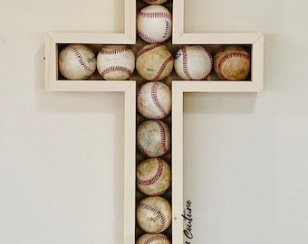 Cross Baseball Display Case