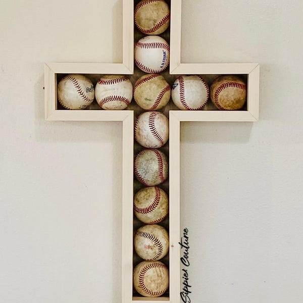 Cross Baseball Display Case