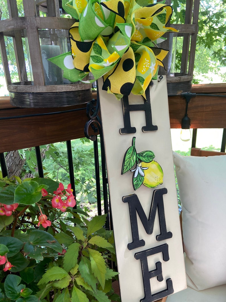 Vertical HOME Door Hanger/Wall Art with 6 Etsy