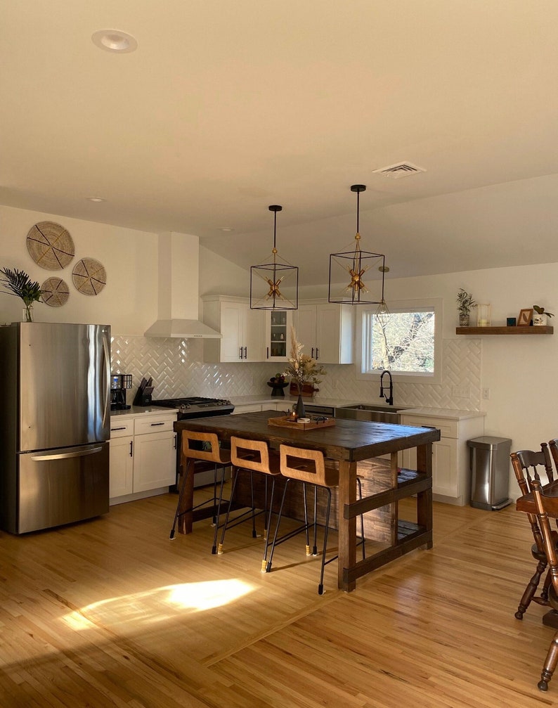 Wood Kitchen Island With Seating - Etsy