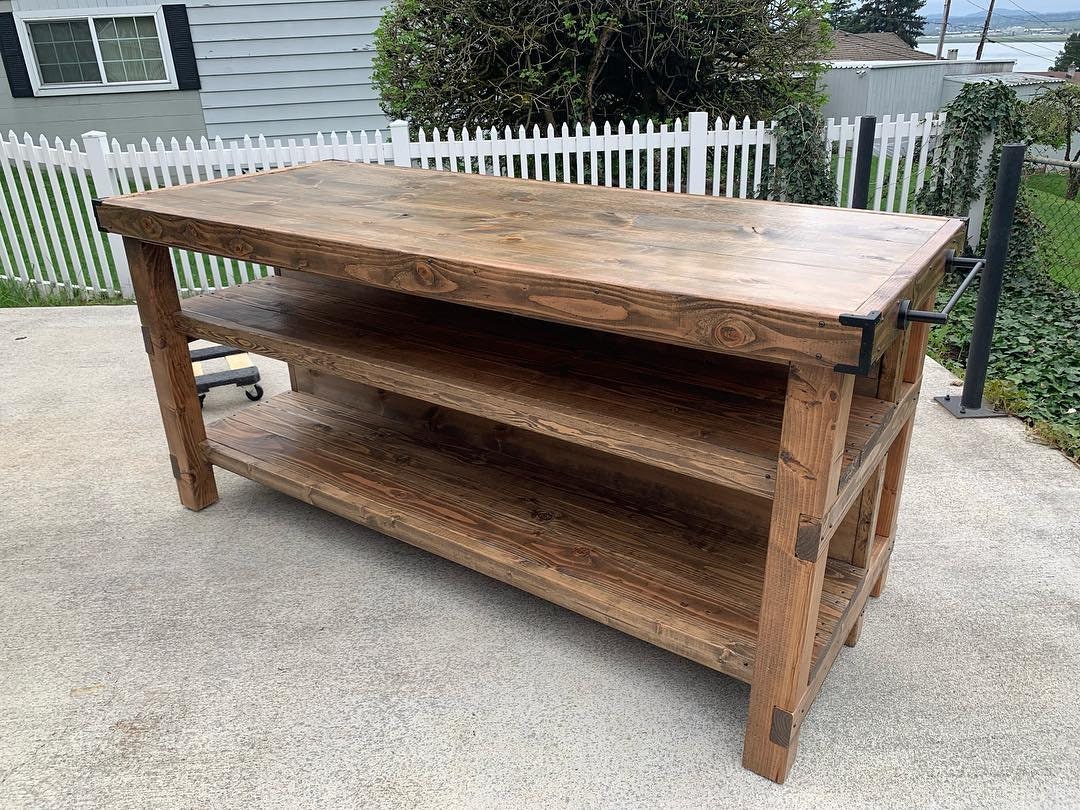 Wood Kitchen Island With Seating - Etsy