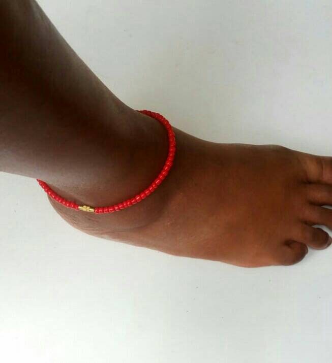 African Anklets for Women Sexy Anklet Red Beads Anklet Etsy UK