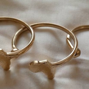 Brazalete con mapa africano, pulseras de latón, joyas de regalo