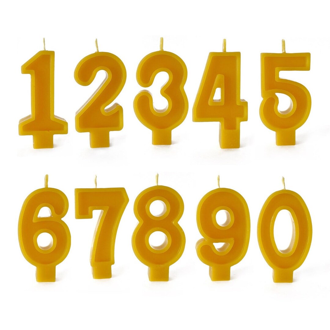 Beeswax Birthday Candle Numbers cake Cupcake Topper 100 Etsy