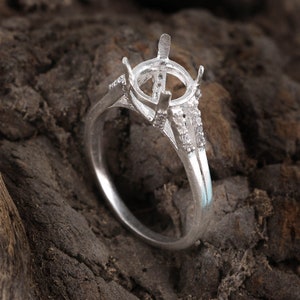 Sterling silver semi mount rings clearance