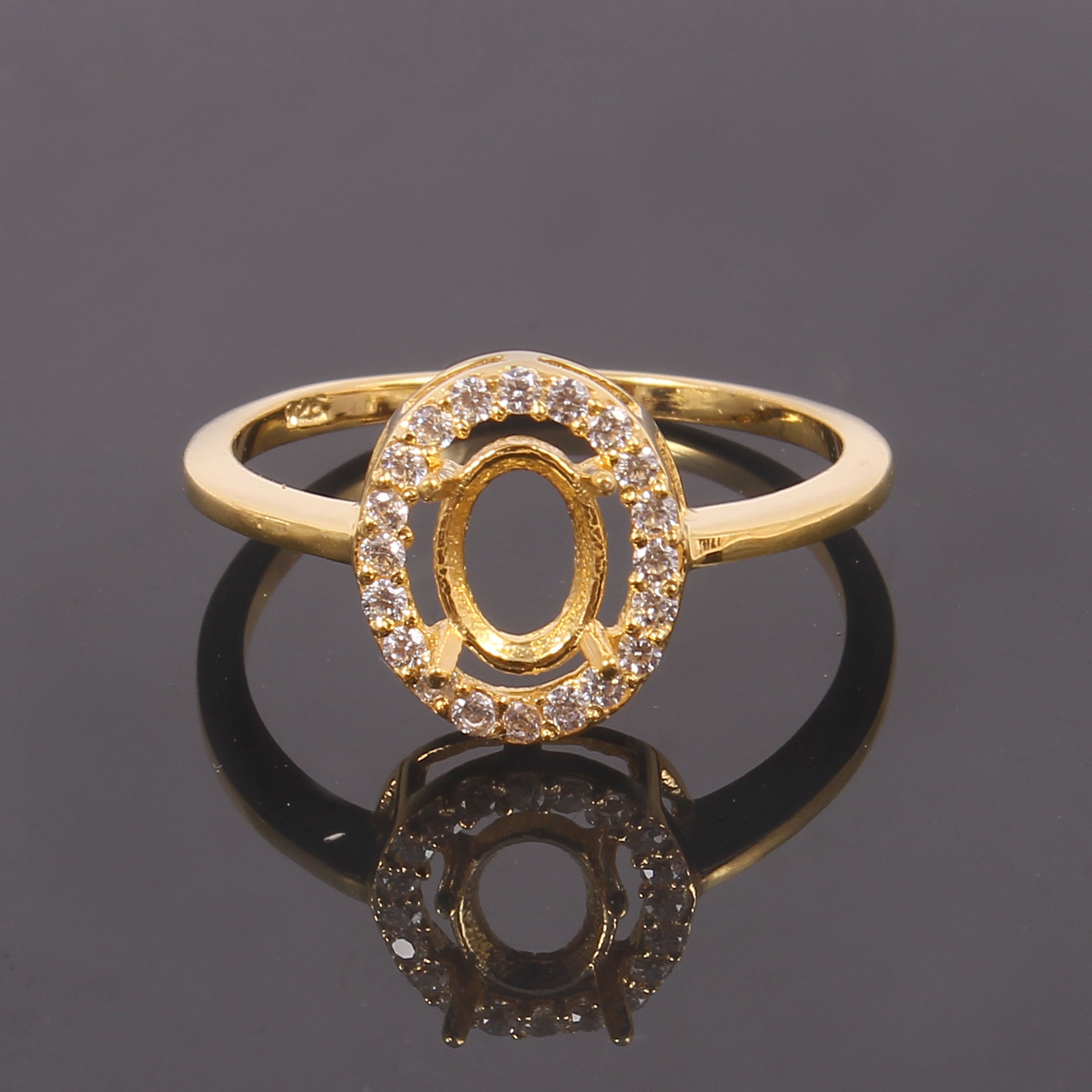 Semi Mount Ringjewelry Radium Gold Plated Engagement Ring Etsy