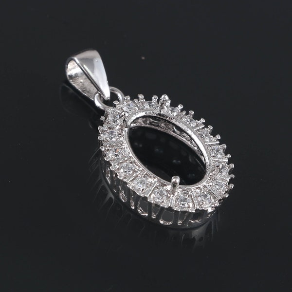 Oval Pendant Setting Etsy