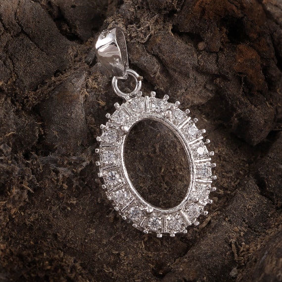 Semi Mount Pendant 925 Sterling Silver Jewelry Prom - Pendant Semi Mount Jewelry Semi Mount Pendant 925 Sterling Silver Jewelry Prom - Pendant Semi Mount Jewelry