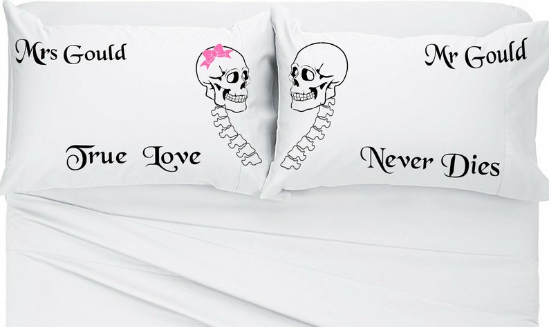 Gothic True Love Never Dies Personalised Pillow Pillow Case Etsy