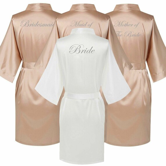 wedding robes for bride and bridesmaids