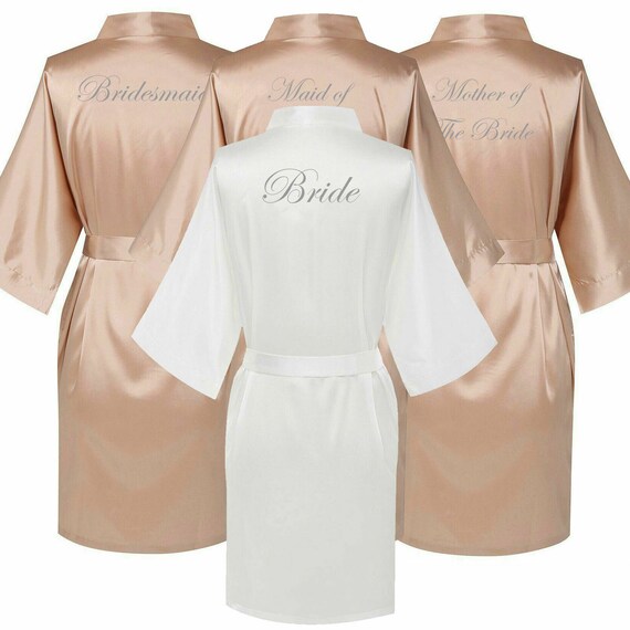 bride and bridesmaid robe