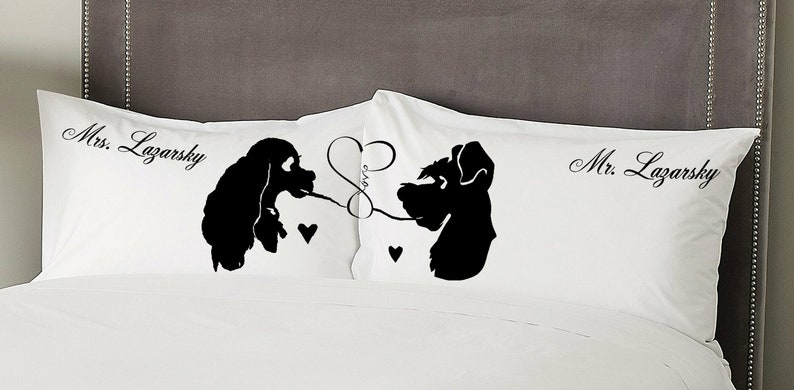 Tramp Pillow Case Mr Silhouette Couple Pillow Case Cover