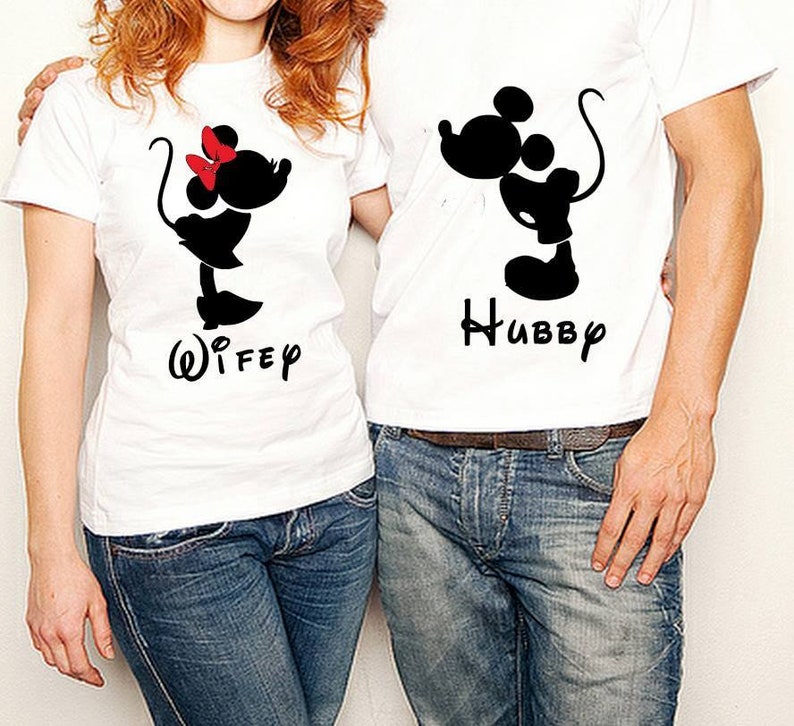 Mickey and Minnie pair Couple T Shirts Matching Couple Shirts | Etsy