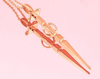 Handmade Freya Necklace: 18k Gold Gilded Sterling Silver Viking Pendant