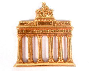 2 Brandenburg Gate decorative part 24x22mm Berlin tombac brass original Made in Germany