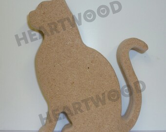Burmese cat shape in MDF (130mm x 100 x 18mm thick)