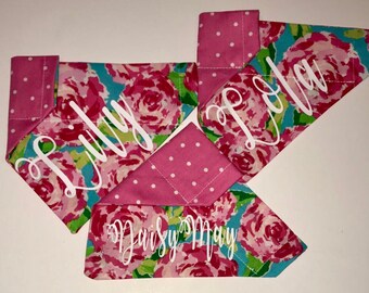 Personalized Dog Bandana | Reversible Pet Bandana | Dog Scarf | Cat Bandana | Over the Collar Bandana