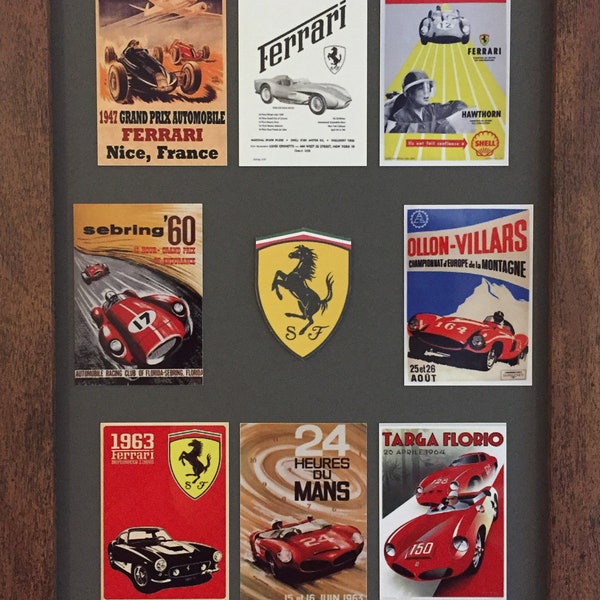 Ferrari Vintage Advertising Sign Collection - Garage, Mancave, Office, Birthdays, Fathers Day, Christmas Special Gift for him