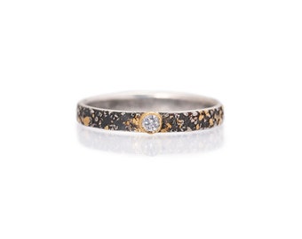 DIAMOND BAND Diamond Wedding Band Small Stacking Boho Ring Personalized Promise Gold Filled Adjustable Graduation Gift Minimalist Jewelry,