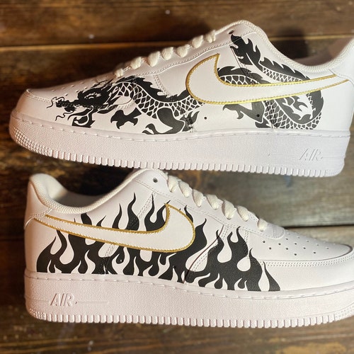 Custom Sneakers Force 1 'dragon х Fire' -