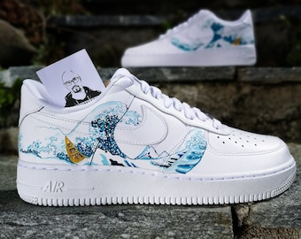 Nike air force 1 | Etsy Nike Air Force 1 'The Great Wave off Kanagawa' in 2020