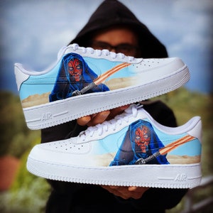 Custom Nike Air Force 1 Darth Vader Etsy