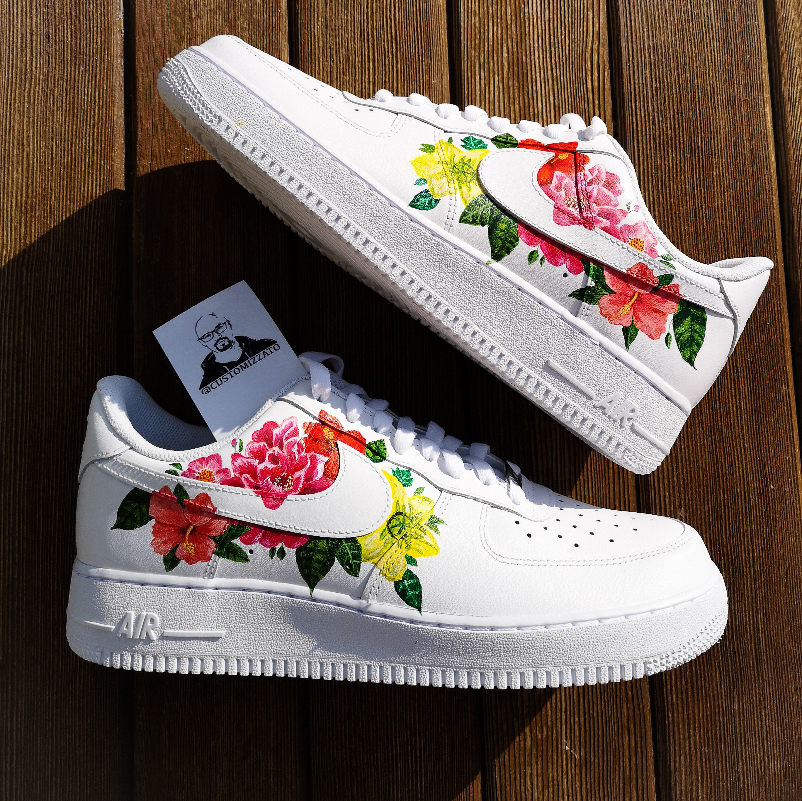 Personalizadas Nike Air Force 1 ''Flores'' | Etsy España