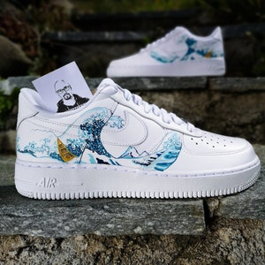 Personalizadas Nike Air Force 1 ''La gran ola de | Etsy España
