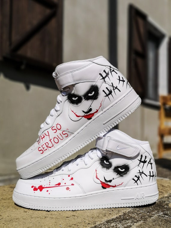 Custom Nike Air Force 1 MID ''Joker'' | Etsy