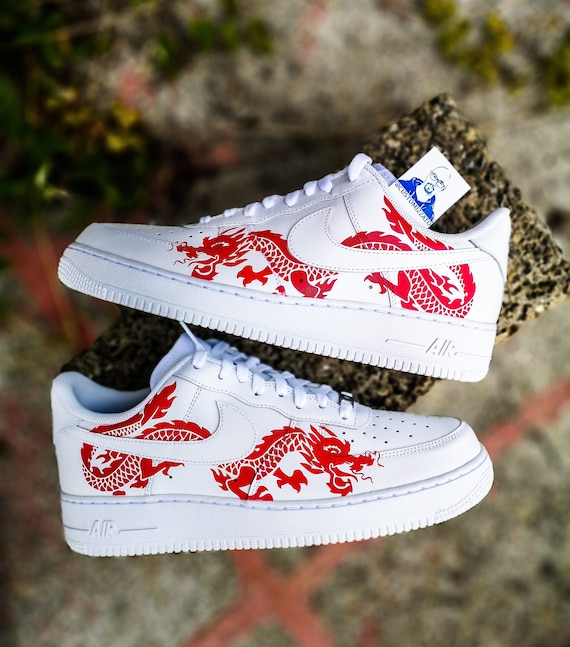 Custom sneakers Nike Air Force 1 'Red 