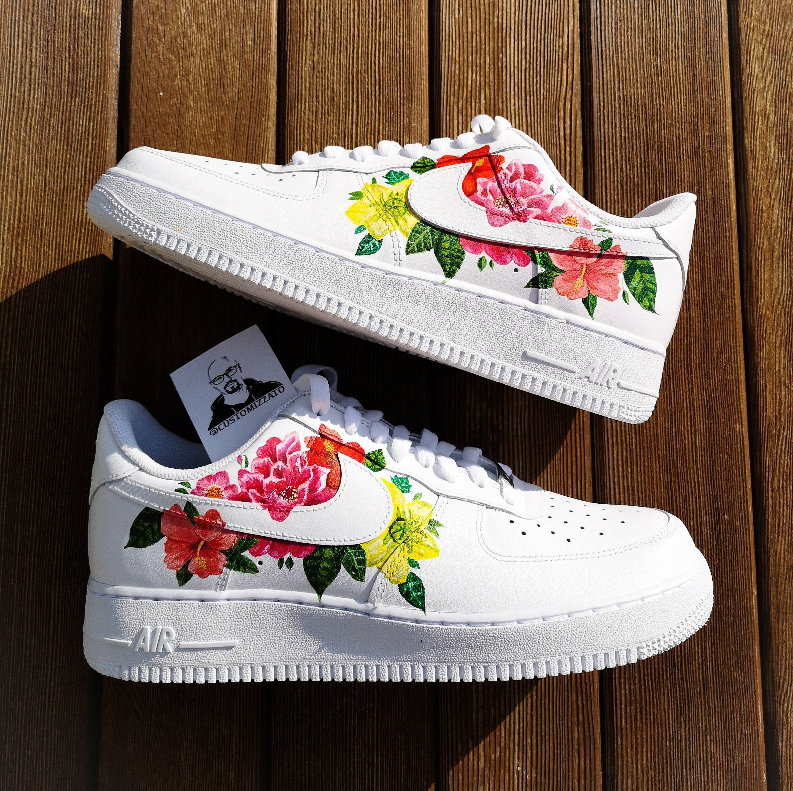 Personalizadas Nike Air Force 1 ''Flores'' | Etsy España