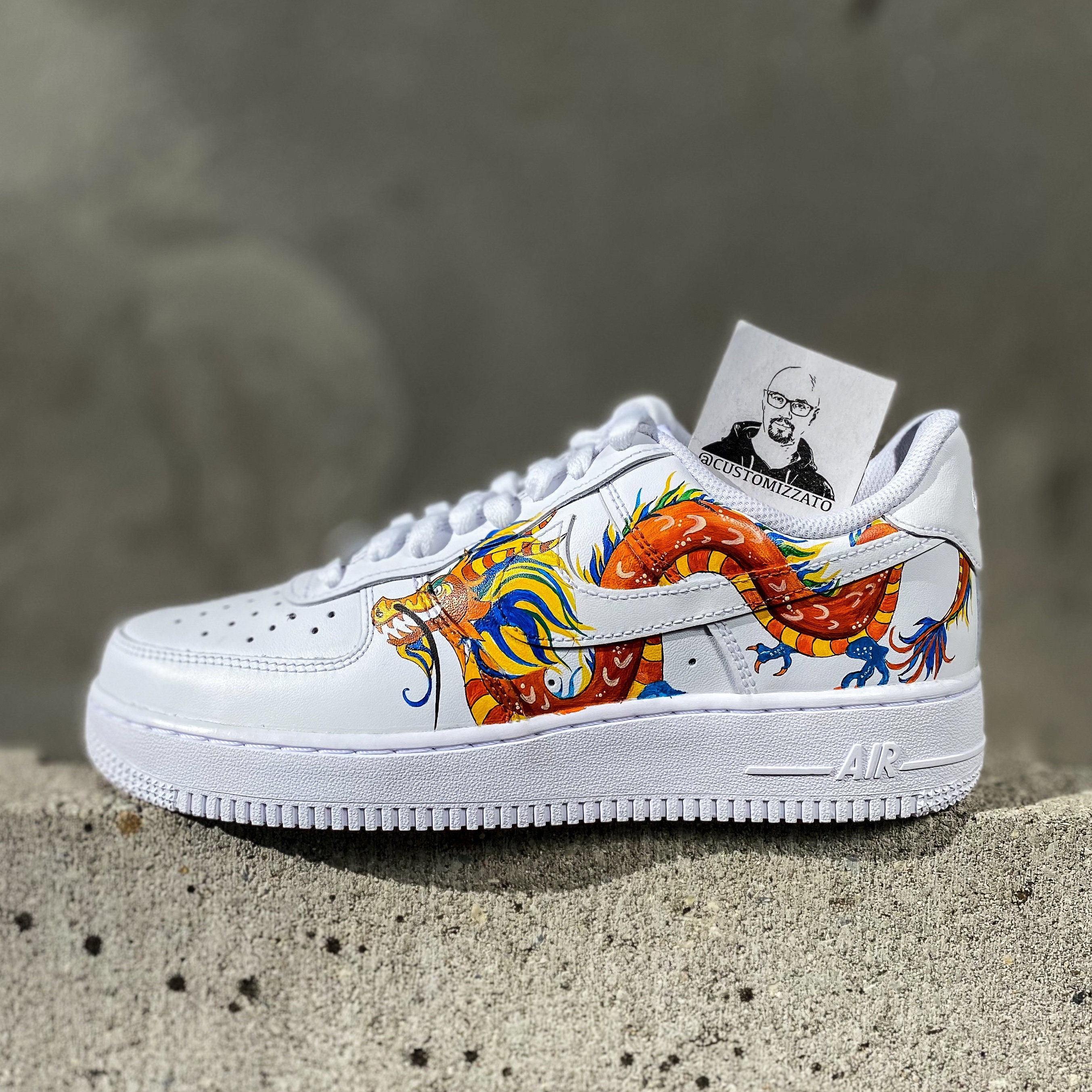 Centímetro Complejo contrabando Custom Sneakers Nike Air Force 1 'chinese Dragon' - Etsy