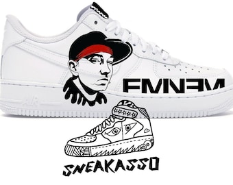 Nike Air Force One 1 Original Custom Shoes Westcoast Rap Hip Air Force One 08 Gift Newborn Baby Shoes Bib and Hat White