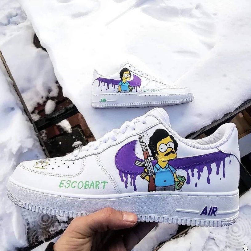 Nike Air Force One 1 Original Custom Shoes Simpsons Escobart Nike Air Force One 1 Original Custom Shoes Simpsons Escobart