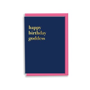 Happy Birthday Göttin Karte | Göttinnenkarte | Geburtstagskarte | Typografie Karte | Spruchkarte | Happy Birthday Karte